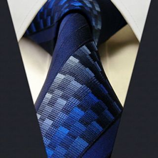 Business Blue Stripe Silk Necktie