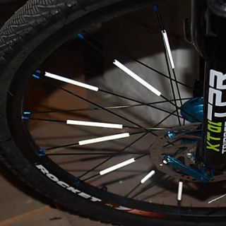 12pcs Grey Bike Wheel Spoke ABS Safety Reflective Tube Reflector