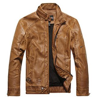 MenS European Style Vintage Leather Jacket
