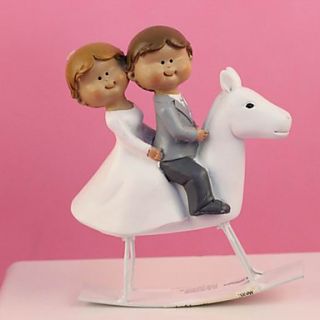 Couple on Merry go round Wedding Cake Topper