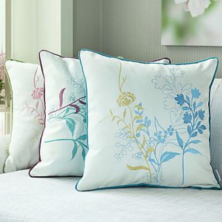 20Square Elegant Embroidery Polyester Decorative Pillow Cover