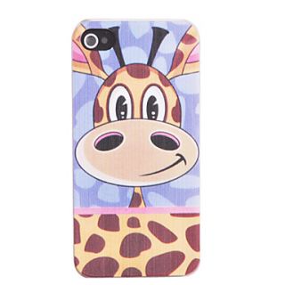 Joyland Purple Ground Donkey Pattern Relief Back Case for iPhone 4/4S