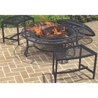 CobraCo Fire Pit   Steel, Includes Two Benches, Model FB6400 750