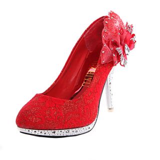 Lace Womens Wedding Stiletto Heel Pumps Heels Shoes