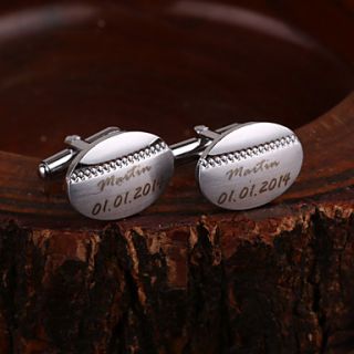 Personalized Oval Cufflinks