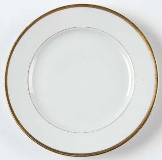 Baronet Regina Bread & Butter Plate, Fine China Dinnerware   White With Gold Tri