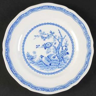 Masons Quail Blue Bread & Butter Plate, Fine China Dinnerware   Blue Birds & Fl