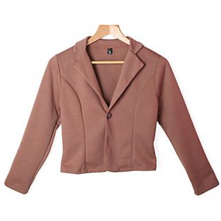 Womens New Fashion Lady Blazer Slim One Button Long Sleeve Leisure Coat Jacket