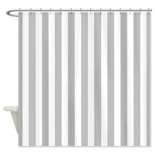  Silver Striped Shower Curtain  Use code FREECART at Checkout