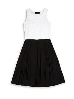 Un Deux Trois Girls Lace Tennis Dress   White/Black