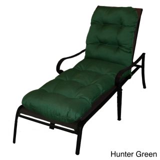 Outdoor All weather Tufted Fabric Chaise Lounge Cushion (Polyester fabricFill 4 inch polyester fiberClosure Knife edge sewnWeather resistantUV protectedCare instructions Hose down and air dryDimensions 23 inches wide x 73 inches long x 4 inches thick 