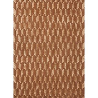 Modern Geometric Wool/ Silk Tufted Rug (8 X 11)