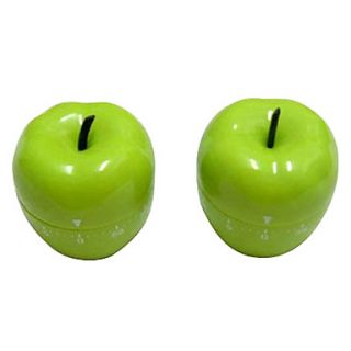 Green Apple Shaped 60 Minute Kitchen Cooking Mechanical Timer