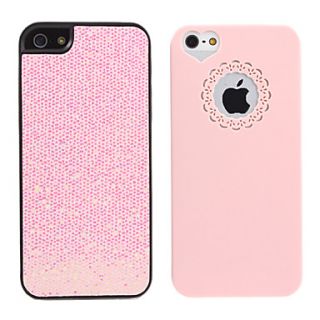 2 in 1 Light Pink Sweet HeartLight Pink Bling Back Case for iPhone 5/5S
