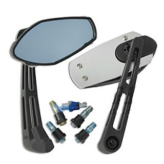 Monster Motorcycle Remould Parts Anti dazzling Convex Mirror (White Pair)