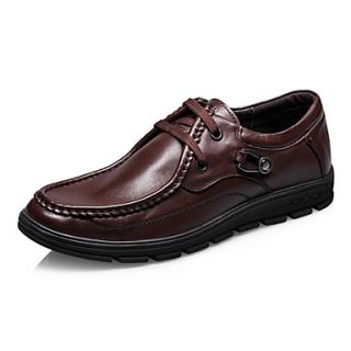 Mens Leather Flat Heel Comfort Oxfords Shoes (More Colors)