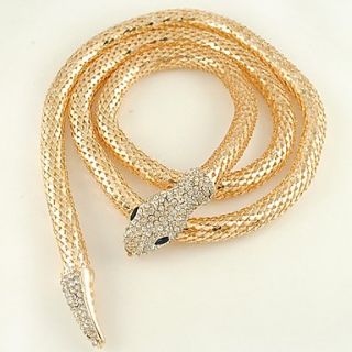 Yumfeel Womens Vintage Snake Diamond Magnetic Snap Necklace
