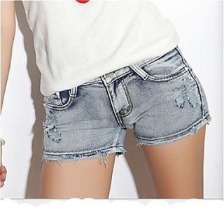 Womens Lace Pocket Denim Shorts