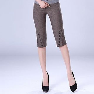 Cerel Button Elegant Mid Length Short Pants