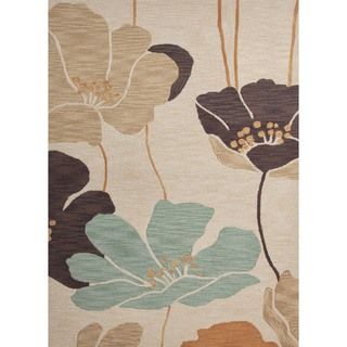 Transitional Beige/ Brown Tufted Rug (5 X 76)