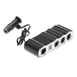 Car One to Four Cigarette Lighter Charger Dual USB Port