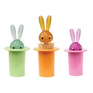Rabbit Shaped Toothpick holder Random Colour, L16cm x W4cm x H4cm