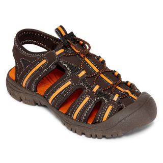 ARIZONA Sanford Boys Sport Sandals, Orange/Brown