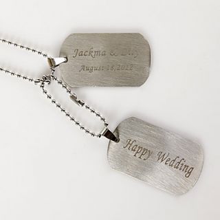 Personalized Wedding Tag Necklace