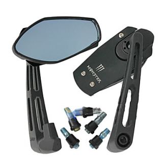 Monster Motorcycle Remould Parts Anti dazzling Convex Mirror (Black Pair)