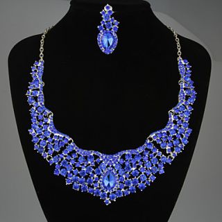 Alloy with Crystal Fashion Jewelry Sets including Earrings,Necklace