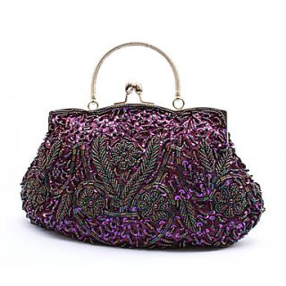 Freya WomenS Fashion Handmade Beaded Bag(Purple)