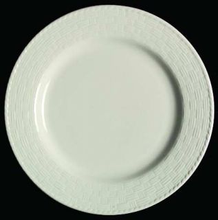 Home Trends Hts9 Dinner Plate, Fine China Dinnerware   White Basket Weave Border