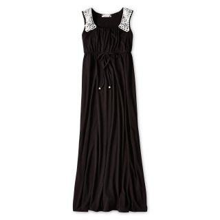 Speechless Solid Sleeveless Maxi Dress   Girls 7 16, Black, Girls
