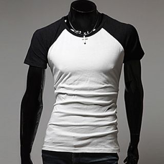 Aowofs Foreign Trade Quality Goods Fashion And Vitage Raglan Sleeve Short sleece Slim T shirt(Screen Color)