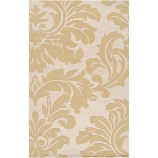 Hand tufted Antique Gold Monaco Wool Rug (76 X 96)