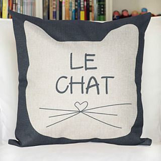 Pinshang Letters Print Cat Pillow(Screen Color)