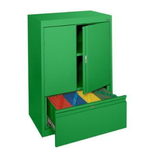 Sandusky System Series Counter Height Storage Cabinet HFDF301842 Finish Green