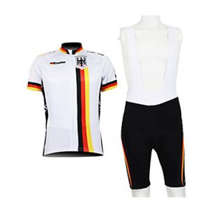 Kooplus 2013 Germany Pattern 100% Polyester Short Sleeve Quick Dry Mens BIB Short Cycling Suits