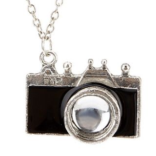 Camera Shaped mMetal Pendant Necklace