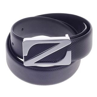 Fashionable Second Layer Cowhide Leather Mens Waist Belt w/ Zinc Alloy Buckle