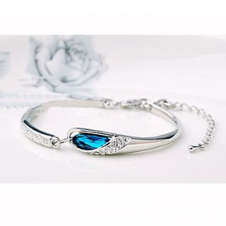 Xiaoguo Womens Glass Slipper High Grade Crystal Bracelet(Screen Color)