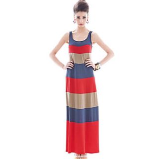 F.Modern WomenS Fashion Contrast Color Dress(Screen Color)
