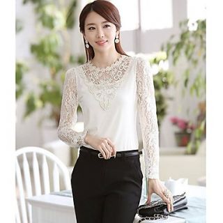 Meitiantian Lace Cotton White Shirt