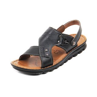 Leather Mens Flat Heel Comfort Sandals Shoes (More Colors)