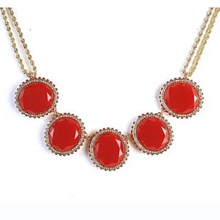 JANE STONE Fashion Roundness Crystal Resin Fancy Necklace