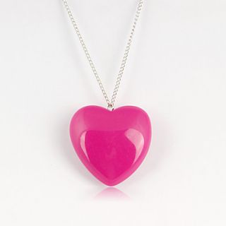 Evbea Womens Simple Lovely Heart Shaped Pendant Necklace (ENK 00004 Fuchsia)