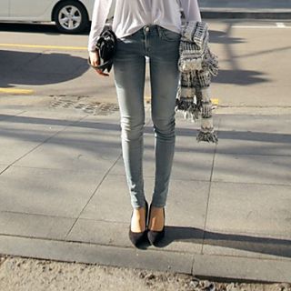 E Shop 2014 Summer Slim Wash Gray Long Jeans