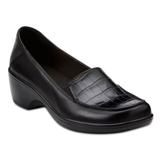 Clarks May Thistle Leather Loafers, Black, Womens