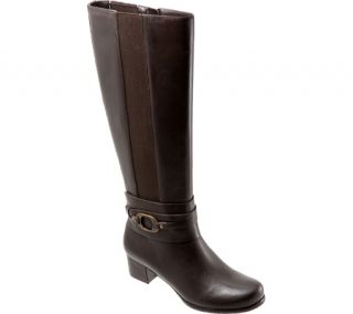 Womens Trotters Amore   Dark Brown Calf Leather Boots