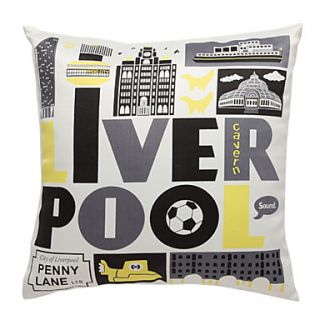 Modern Print Liverpool Decorative Pillow Cover